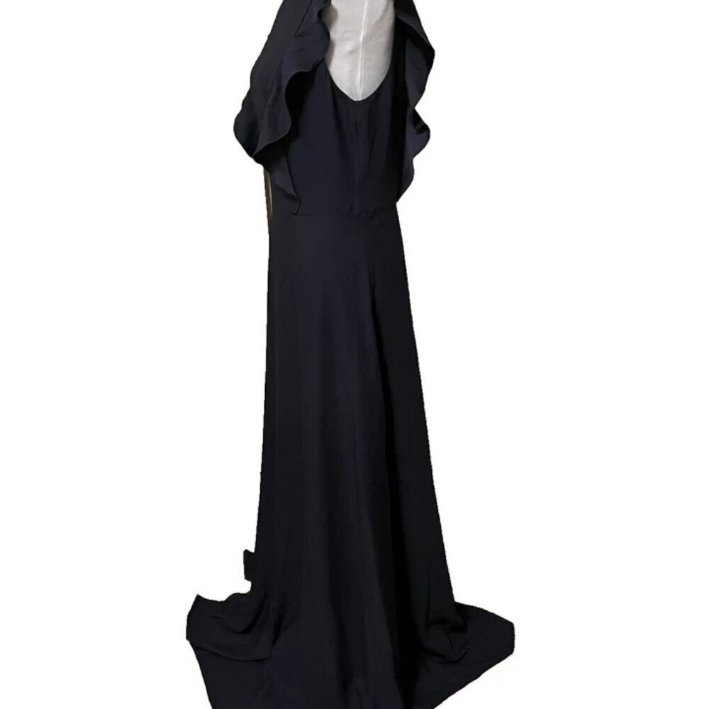 NEW Ted Baker London ARDENIA Waterfall Ruffle Maxi DressLong Dress - Navy $395 - Picture 5 of 10